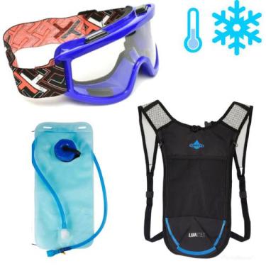 Imagem de Bolsa De Hidrataçao 2l Oculos Motocross Trilha Enduro Kit Mochila Mtb 