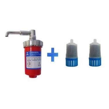 Imagem de Filtro Copo Vermelho Universal Abs Com 2 Refil Extra - Sanit Metais, V