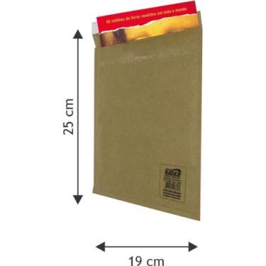 Imagem de Envelope Bolha Postbolha Papel KRAFT N6 19X25 - Pacote com 05 - Radex