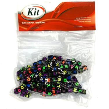 Imagem de Miçanga Conta Dado Letras 6X6MM 25G - KIT