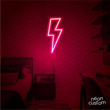 Imagem de luminaria letreiro Neon Led Raio  60x25 luminoso decoração p/ selfie -