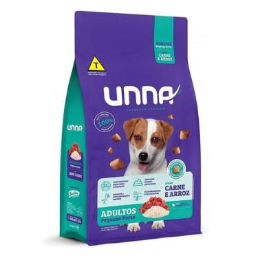 Imagem de  Ração Cães Adultos Carne/Arroz Pequenos 10,1kg UNNA