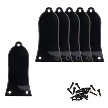 Imagem de FarBoat 6 peças de cobertura de haste de treliça de duas camadas em forma de sino em PVC compatível com Gibson LP Les Paul Gutiar elétrico com parafusos