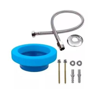 Imagem de Kit Vaso Sanitário Cera Caixa Acoplada Instalação Completa - Rama