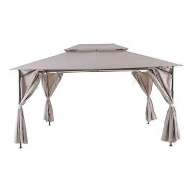 Imagem de Gazebo De Aco Cobertura E Cortina Area Externa 300x400x264cm - Nateria