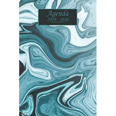 Imagem de AGENDA 2019-2020: 19 novembre au 20 décembre - 1 semaine en un coup d'œil - DIN A5 15 x 23 cm Planificateur mensuel avec check-lists & notes Jours ... Couleurs Aquarelles Bleu Vert Noir Blanc