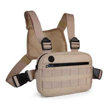 Imagem de Muserise Bolsa peitoral para esportes ao ar livre, bolsa tática, bolsa de corrida para lazer, bolsa para equipamentos de peito para homens e mulheres