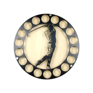 Imagem de Dynwave Suporte de exibição de bola de golfe montado na parede artesanato decoração de parede golfista presente formen coleção de bola expositor rack