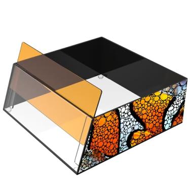Imagem de Flipper Visualizador subaquático ultra transparente de cima para baixo com filtro laranja removível para observação de corais e peixes - Filtro de aquário com caixa de arte exclusiva - ideal para