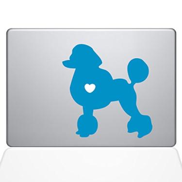 Imagem de The Decal Guru Adesivo de vinil I Love My Poodle decalque, MacBook Air de 11 polegadas, azul claro (1474-MAC-11A-LB)