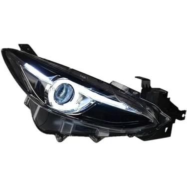 Imagem de Faróis de estilo de carro compatíveis com Mazda3 Axela 2014-2016 LED Farol LED DRL Hid Head Lamp Angel Eye Bi Xenon Acessórios(Headlight No Bulb)