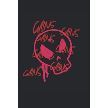 Imagem de Fitness Notes, Gains Skull: This fitness notebook journal is well suited for recording fitness successes, bodybuilding successes or powerlifting ... pocket book size 6 * 9 a notebook that fits.