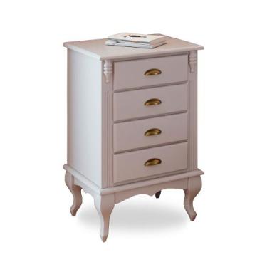 Imagem de Mesa de Cabeceira 4 Gavetas Pés Luiz XV Hannover 60817 Linz Móveis, Br