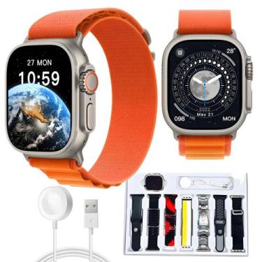 Imagem de Smartwatch Serie 9 Ultra  7 Pulseiras modos esportivos aferimentos de 