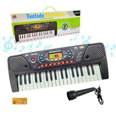 Imagem de Teclado Musical Eletronico 37 Teclas Toyking Piano Infantil com Microf