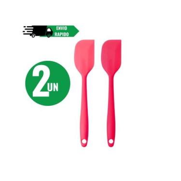 Imagem de Kit Espátulas Preta Pão duro de Silicone Grande Espátula flexível Espá