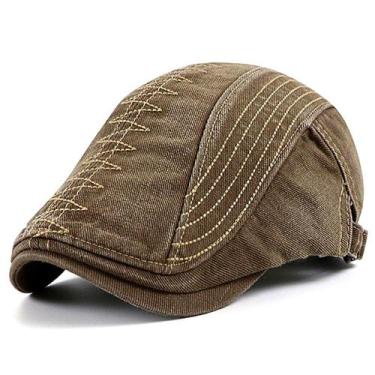 Imagem de Boina Estilosa Britânica Básica de Algodão Lisa Boné Moda Casual Prima