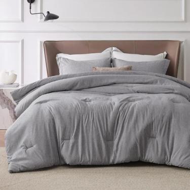 Imagem de Conjunto de Edredom Bedsure King Size Oversize Cinza Escuro - 3 Peças