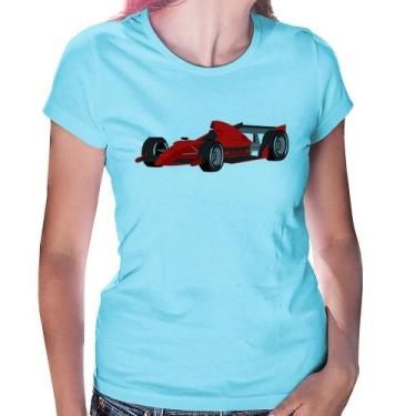 Imagem de Baby Look Carro de Corrida - Foca na Moda, Azul bebê, GGG