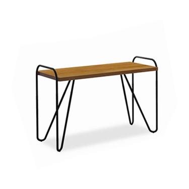 Imagem de Mesa Lateral com Pés em Metal Tubular Gênova Naturale Luapa