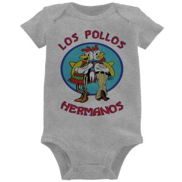 Imagem de Body Bebê Los Pollos Hermanos - Foca na Moda, Cinza, G