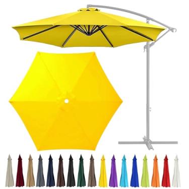 Imagem de GLDDFDG Dossel de substituição de guarda-chuva de pátio de 3,5 m com 6 nervuras (apenas dossel), proteção UV de substituição de dossel à prova d'água para uso ao ar livre mesa mercado quintal