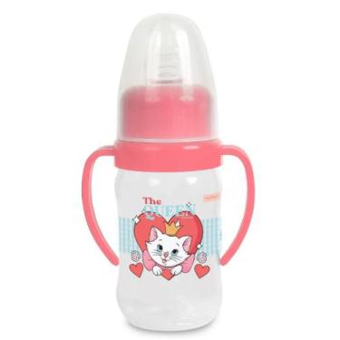 Imagem de Super Mamadeira Bico Silicone Ortodôntico com Alça 300ml - Gatinha Mar