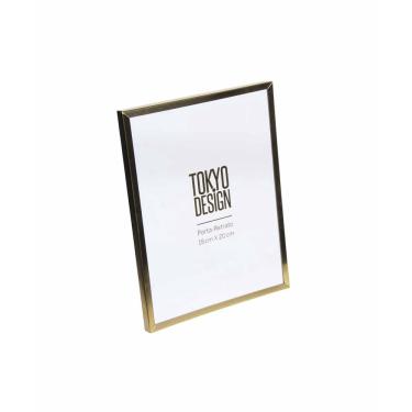 Imagem de Porta Retrato Em Metal E Vidro 15X20 Moldura Lisa