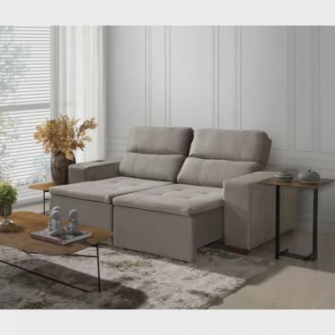 Imagem de Sofá Alabama 3 Lugares Retrátil Reclinável 1,95M Mola Bonnel em Veludo Yescasa