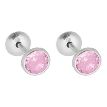 Imagem de Brincos Zircônia Bebê Tarracha Baby Prata 925 Inf60