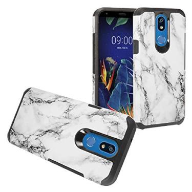 Imagem de Z-GEN - Compatível com LG K40, Harmony 3, Xpression Plus 2 (2019) LM-X420, LG Solo LTE L423DL - Capa de telefone com imagem híbrida - AD1 mármore branco
