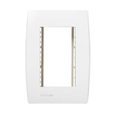 Imagem de Placa 3 Posto 4x2 + Suporte Branco Ilus Siemens Soprano