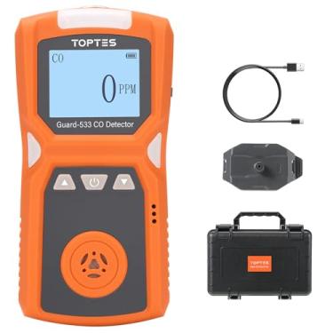 Imagem de TOPTES Detector Portátil De Monóxido De Carbono Toptes Guard-533, Detector De Co Com Alarmes Visuais, Sonoros E Vibratórios, Design Com Clipe Traseiro, Espera De 120 Horas, Armazenamento Automático