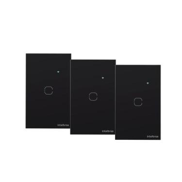 Imagem de Kit Casa Inteligente Interruptor Touch EWS 1001 Preto Intelbras -3 uni
