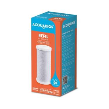 Imagem de Refil Para Filtro Carbon Block Acqua 200 Acqua 7" Carvão Ativado POU A