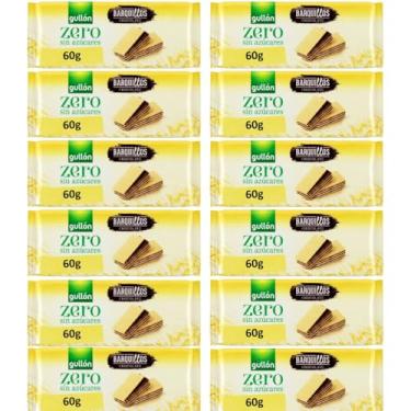 Imagem de Kit 12 Wafer Importado Chocolate Gullon 60 Gramas Sem Açúcar