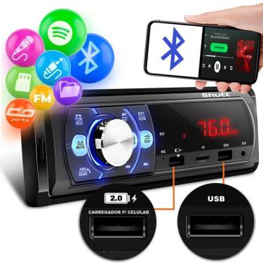 Imagem de Som Automotivo Shutt Mp3 Player Usb Blueth Leitor De Sd