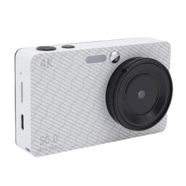 Imagem de Câmera Digital 4K de 50mp Com Câmera de Zoom Digital 16x, Tela de 2,8 Polegadas, Vários Filtros Enchem Luz para o Campus, Suporte até 128g de Cartão de Memória (Branco)