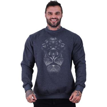 Imagem de Blusa Moletom Basic MXD Conceito Sem Touca Treino Fitness Inverno-Masculino