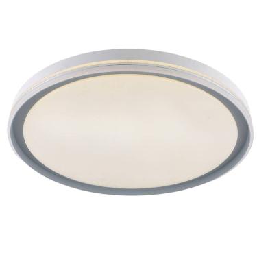 Imagem de Plafon Moderno Branco e Cinza 28cm Led 18W 3 em 1 Bivolt 15707-PL