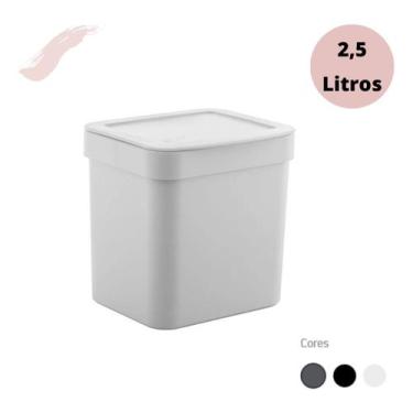 Imagem de Lixeira Para Pia De Cozinha ou Lavabo 2,5 Litros de Capacidade Linha T