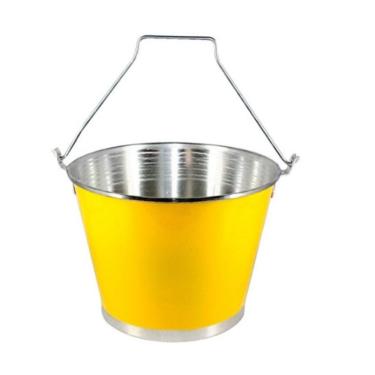 Imagem de Balde Gelo Cerveja C/ Alça Alumínio Profissional Amarelo
