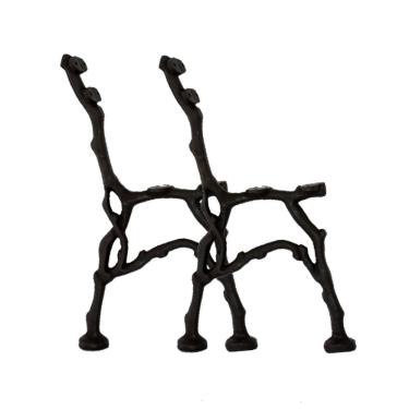 Imagem de Par Pé De Banco Praça Jardim Raizinha Em Ferro Fundido