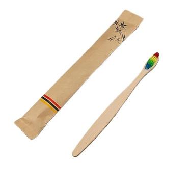 Imagem de Escova De Dente em Bambu Ecológica Biodegradável - 5 unidades(COLORIDA - 5 unidades)