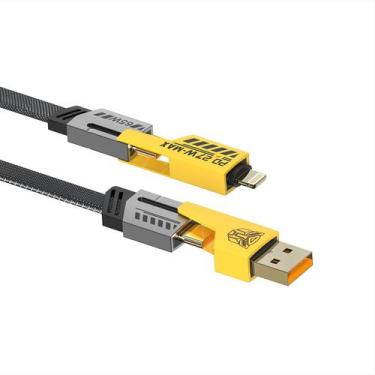 Imagem de Cabo Usb p/ Tipo-c e Lightning 4 Em 1 Carga Rápida 65w EZRA