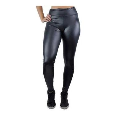Imagem de Calça Legging Cirre Cintura Alta Brilho Molhado  Lycra - Fanáticos Por