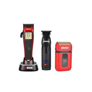 Imagem de Maquina de Cortar Cabelo Prof.Wmark NG X1 + Acab NG 318 pt + Shaver Ng