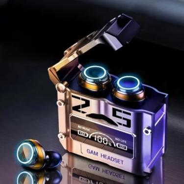 Imagem de Fone de Ouvido Bluetooth 5.3, Som 9D, Controle Touch, LED, À Prova D'água, Com Microfone, Para Jogos e Esportes