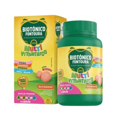 Imagem de Polivitamínico Biotônico Fontoura Morango Infantil 60 comprimidos - Hy