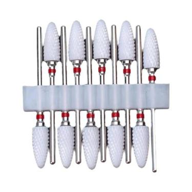 Imagem de Conjunto De Brocas De Cerâmica Para Unhas, 10 Peças Para Máquina Elétr